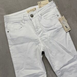 Anthropologie Unpublished Jeans Womens 25 Margaux Crop Demi Flare in Sugar White